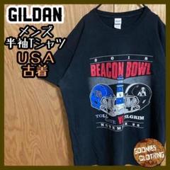 アメフト チーム ロゴ ギルダン Tシャツ メンズ USA古着 スポーツ 半袖