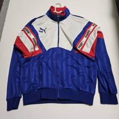 【90s】PUMA クレイジーパターン トラックジャケット ブルー 【XO】