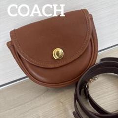 COACH オールドコーチ ブラウン 半月型 ショルダーバッグ