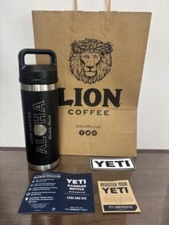 【新品　日本未発売】YETI ✖️ライオンコーヒー ステンレスボトル　ブラック 新品 日本未発売】YETI ✖️ライオンコーヒー ステンレスボトル