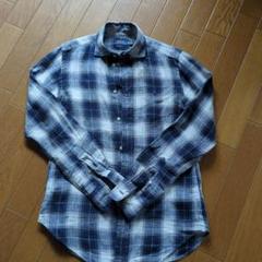美品 ポロラルフローレン 麻100％ チェック リネンシャツ ゆったり ネイビー 2587619054.jpg?1747538462
