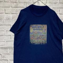 USA製90sヴィンテージTシャツ！シングルステッチ　ブルー半袖古着L710