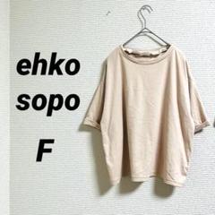 【エヘカソポ】 トップス カットソー 半袖 ピンクベージュ レース フェミニン