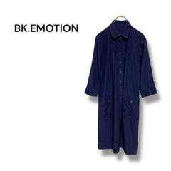 【BK.EMOTION】ワンピース　可愛い　さらさら　日本製　ネイビー　2.