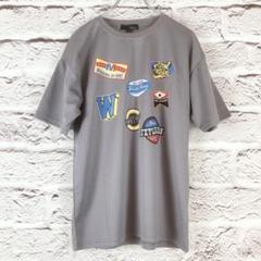 2856:adtech メンズTシャツ プリント うすむらさき サイズM