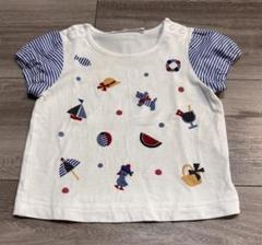 familiar フリル袖Tシャツ 70