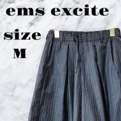 【良品】ems excite ガウチョパンツ 8分丈 黒 ポリエステル【M】