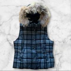 【極美品】23区　オックスフォード ダウンベスト ラクーンファー 3WAY 極美品】23区オックスフォード ダウンベスト ラクーンファー 3WAY