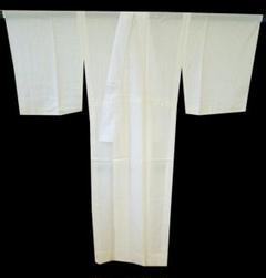 ☆美品 夏物 絽 白地 長襦袢 半衿付(正絹）未使用＜J349