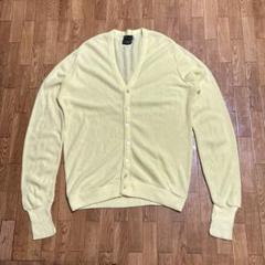 【祝開店！大放出セール開催中】 70〜80s メルカリ - TALL XL 黄色 カーディガン アクリル JCPenney トップス