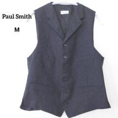 【美品】Paul Smith ベスト　ジレ　ダークグレー　シルク混　Lサイズ メンズ ベスト ｜ポール・スミス