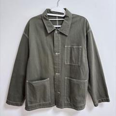 オリーブグリーン コットンカバーオール