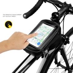 自転車トップチューブバッグ フレームバッグ 自転車バッグ PU&TPU防水