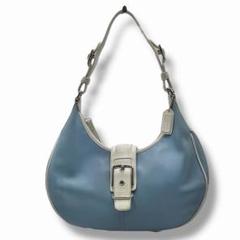 【美品】COACH ショルダーバッグ オールレザー ハーフムーン ライトブルー 2025年最新】ハーフムーン コーチの人気アイテム - メルカリ