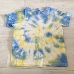 ⭐️一点⭐️タイダイ Tシャツ 120cm 青・黄色 半袖 男の子　女の子　オシャレ