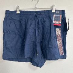 GAP リネンショートパンツ 【XL】ネイビー 柔らか生地