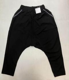 【残りわずか】新品 黒サルエルパンツ ポケットライン　フリーサイズ ウエストゴムのサムネイル