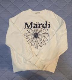 Mardi 花柄プリント スウェット グレー✖︎ホワイト ko-mardi-t0012-whtnvy_2.jpg