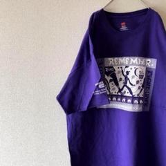 USA古着 ヘインズ hanes 紫 オーバーサイズ Tシャツ