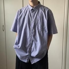 00s　Calvin Klein　チェックシャツ パープル 紫 半袖 好配色！