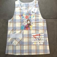 アナと雪の女王 エプロン 130 キッズ アナ エルサ 刺繍 プリント