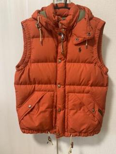 polo ラルフローレン ダウンベスト オレンジ s