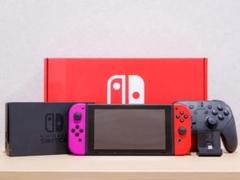 美品★Nintendo Switch 本体 バッテリー強化★プロコン・SDカード