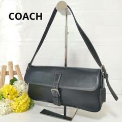 美品 COACH オールドコーチ ワンショルダー ハンドバッグ オールレザー 黒