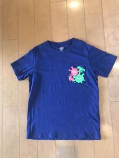 Tシャツ キッズ ユニクロ スプラトゥーン 140 ネイビー