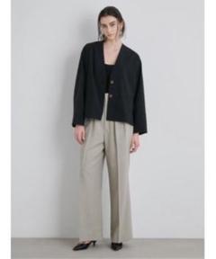 styling/ - styling/ スタイリング ノーカラージャケット 0(S位) 黒 【古着】【中古】 styling/ - styling/ スタイリング ノーカラージャケット 0(S位