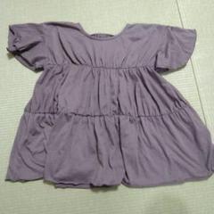 グローバルワーク フリルTシャツ 130 ブラウン