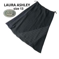 LAURA ASHLEY 花柄　ひざ丈スカート　大きいサイズ　ウエストゴム