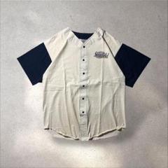 超希少USA製90s SeinfeldコットンベースボールシャツXLドラマt