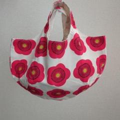 SummerSale☆ピンク花柄の布製トートバッグ☆ハンドメイド