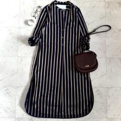 極美品 ティッカ ソメロス社 ロングワンピース ネイビー 紺 極美品 ティッカ ソメロス社 ロングワンピース ネイビー 紺