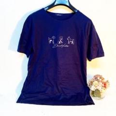 ダニエルエシュテル daniel hechter ネイビー Tシャツ 犬デザイン