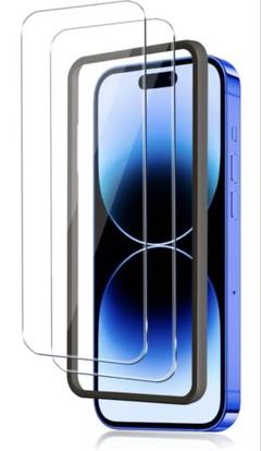iPhone 15 Pro Max ガラスフィルム 指紋防止 枠付き 保護