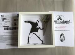 Banksy バンクシー 3D Shadow Box 投げる人