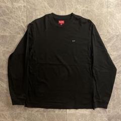 Supreme ボックスロゴ　ブラック Lサイズ　ロンT supreme】ボックスロゴ ロング Tシャツ ブラック ロンT - メルカリ