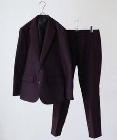 【美品・Mサイズ】Garageroom ２ボタン セットアップスーツ　ワイン