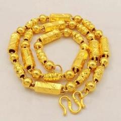 メンズネックレス　重量感　きらきら　贅沢　ゴールド色　高級感　合金メッキのサムネイル