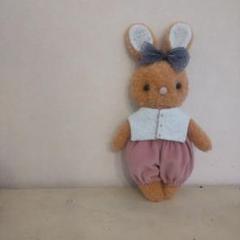 ミナペルホネン　モフウサギ　目鼻の位置試作品