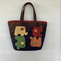 カラフル象デザイン トートバッグ
