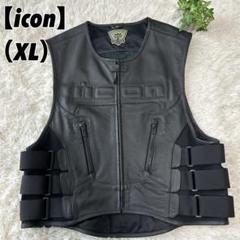 V*様 ICON バイク用レザー ベスト SM-MD icon アイコン】レザーライディングベスト ブラック - メルカリ