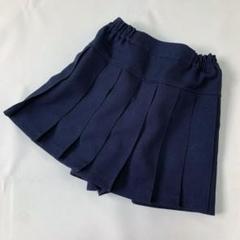小学校受験 キュロット プリーツスカート ゴムウエスト濃紺 ショートパンツ 通塾
