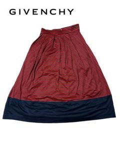 GIVENCHY ジバンシィ life スカート ストライプ 赤 ネイビー 9号