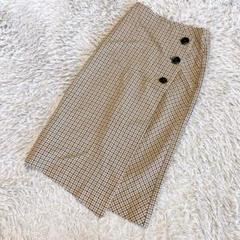 ZARA WOMAN ザラ　チェックラップロングスカート　タータンチェック　巻き