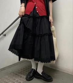 レーススカート ブラック M