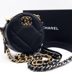 【超極美品】CHANEL 19 ラウンドチェーンショルダーバッグ レザー