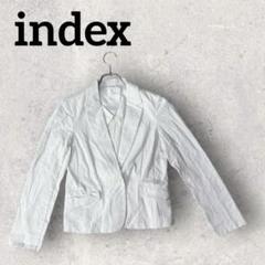 index レディース テーラードジャケット(M)背抜き 背抜き 裏地ストライプ